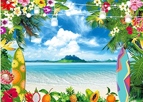 Hawaii Party Hintergrund - 2,7x1,5m Tropische Strand Dekoration