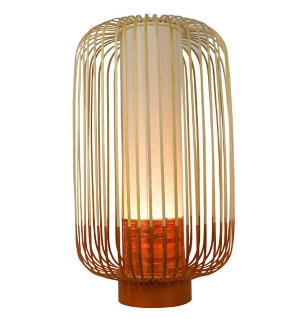 Lampa Stołowa Do Salonu Bambusowe Tkanie Łączenie Kolorowe Lampy Stołowe Lampka Nocna Do Sypialni Salon Stolik Do Czytania Biurko Lampka Nocna(35 * 60cm)