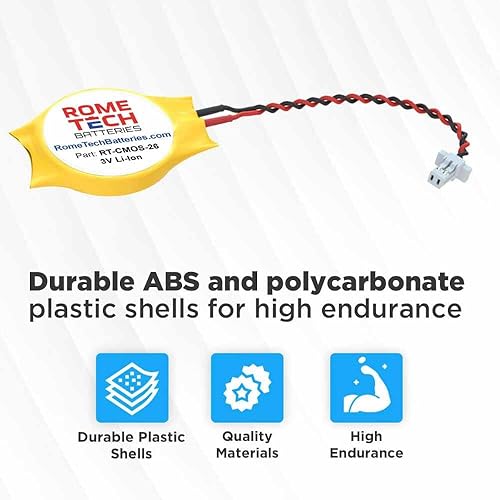 Miniatura 5 de Rome Tech Batería CMOS CR2016 para Lenovo ThinkPad Yoga 14 (tipo 20DM, 20DN) - 00HN615 - BIOS RTC 3V CR 2016 CMOS Batería con 2 pines 2 Cable de