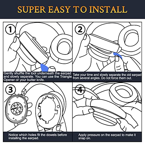Image of SOULWIT Earpads Replacement for JBL Tune 700(700BT) /710(710BT) /720(720BT) /750(750BT,750BTNC) /760(760NC) /770(770NC) Headphones, Ear Pads Cushions with Softer Noise Isolation Foam (White)