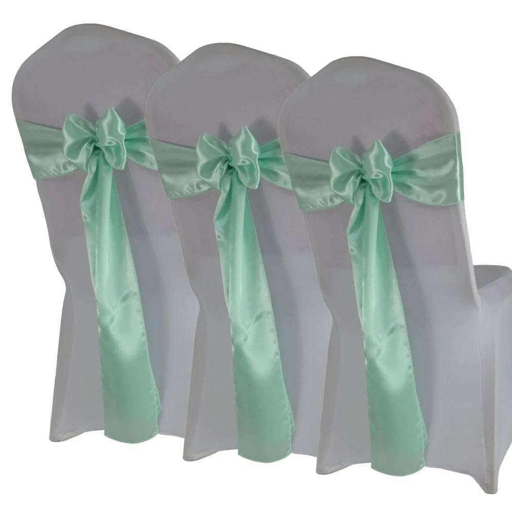 (10/50 pz) Telai per sedie in Raso Archi per sedie universali Nastro per Banchetto di Nozze Sede Hotel Party Dining Decorazione per Sedia in Raso