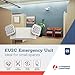 Lithonia Lighting Basics LED Emergency Light, Emergency Lighting with Dual Adjustable LED Lamp Heads, Wall Mount, Damp Location Rated, 90-Minute Backup, 120/277V, White (EU2C M6)