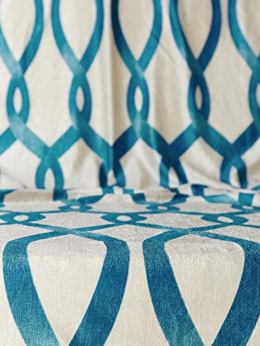 Image of Cortina Single Pcs Curtains for Door, Print Polyester Door Curtains for Bedroom, Kitchen, Kids or Living Room - Blue (115 cm x 210 cm)