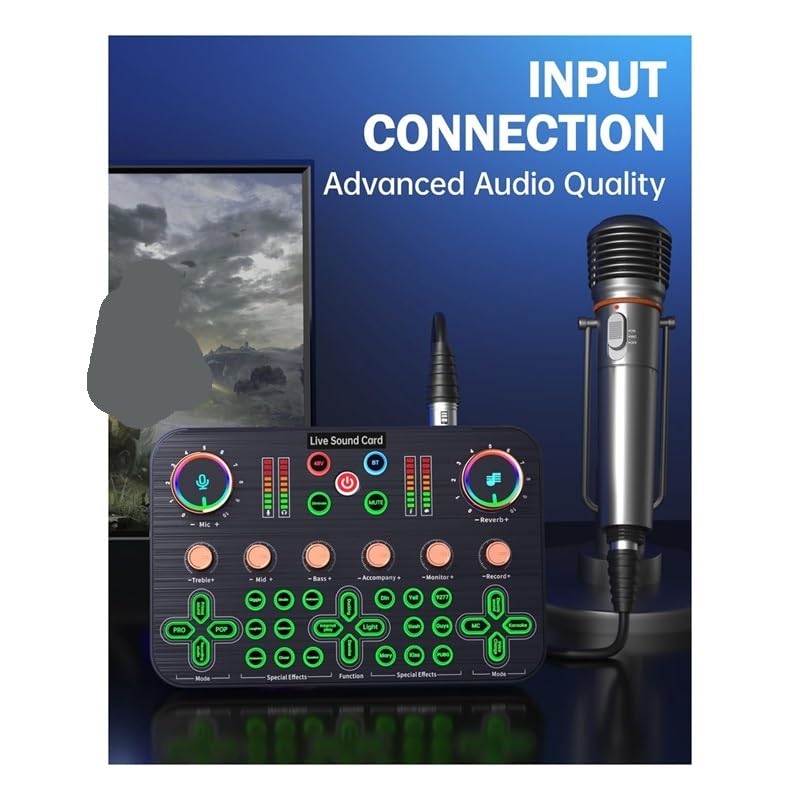 Mesa Mezclas, Mezclador de audio for juegos, for streaming, Tarjeta sonido interfaz