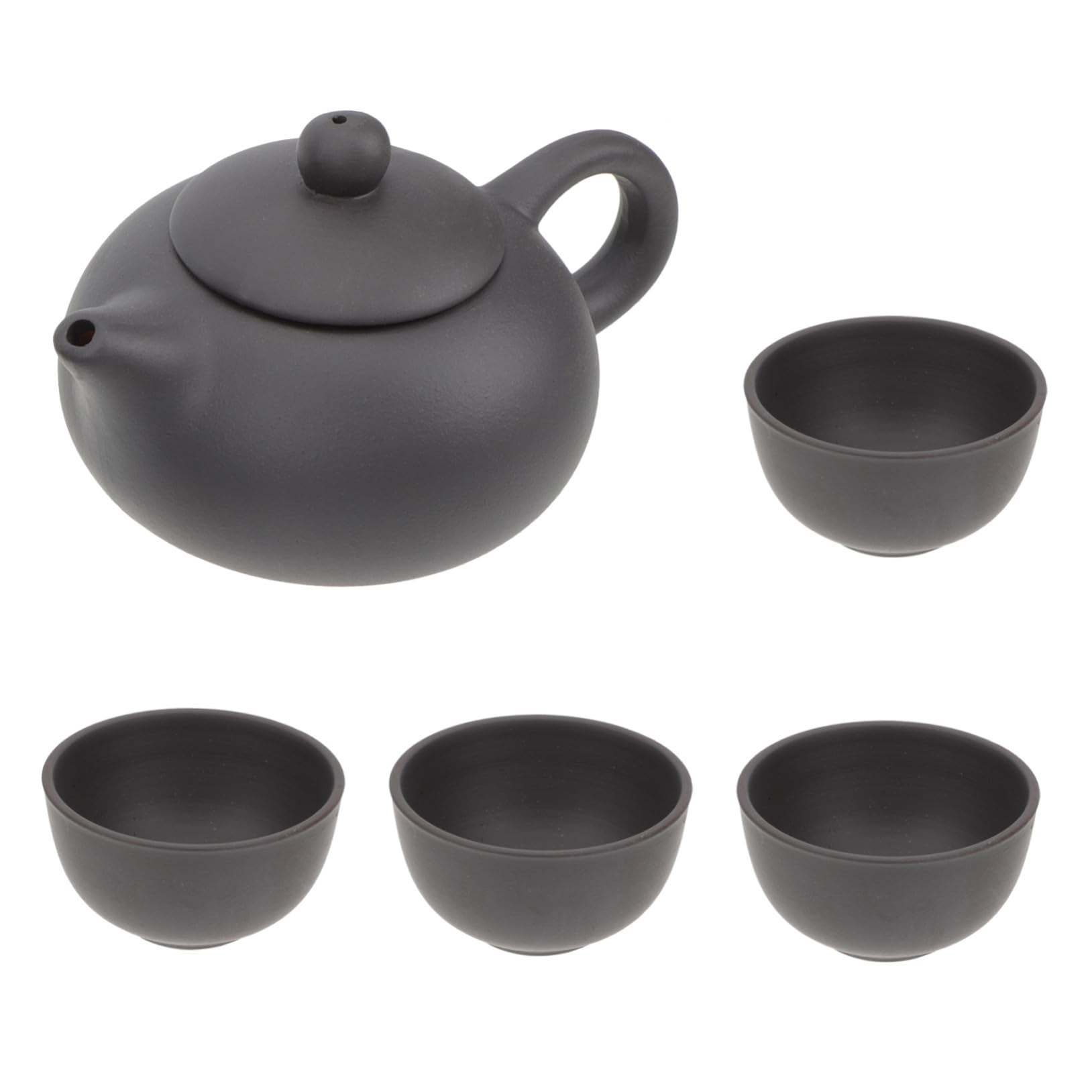Tetera de arcilla tradicional para ceremonia Kung Fu con tazas y filtro