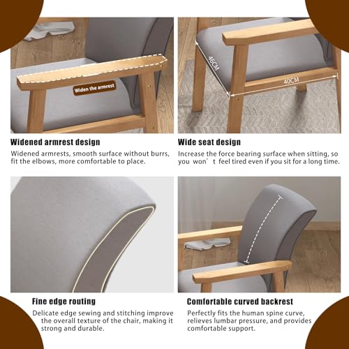 Chaise de salle à manger ergonomique avec dossier incurvé confortable