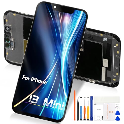 Écran pour iPhone 13 Mini bloc complet LCD vitre tactile noir A2628 de replacement 5.4 pouces
