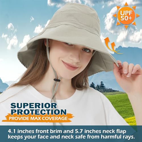 Chapéu de sol feminino com proteção UV, chapéu de verão de aba larga embalável, boné de algodão para