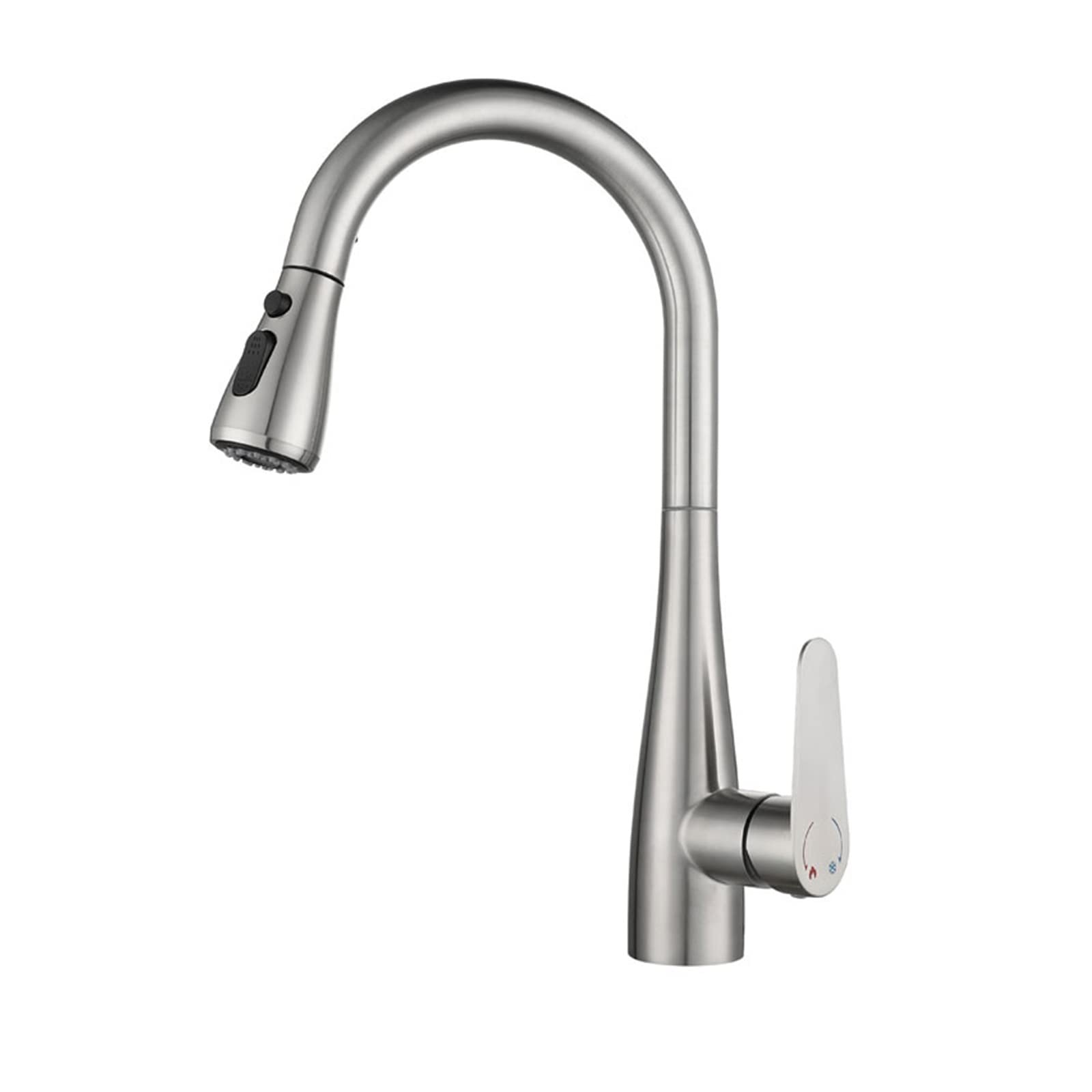 Robinet de cuisine extractible en acier inoxydable 304 pour évier et lavabo