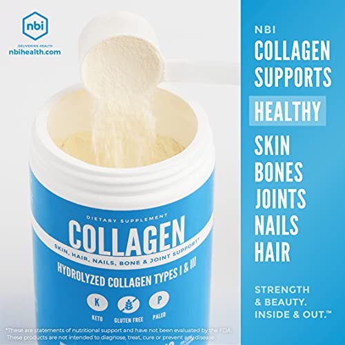 Nbi Non-Gmo, Grass Fed, Unflavored, Collagen Protein Powder, Paleo- And Keto Friendly, Type I And Iii Hydrolyzed Collagen, Amino Acids Supplement, Pasture Raised, Dairy Free, Soy Free, Gluten Free #TOP5