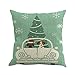Produktbild SSUPLYMY Neue Weihnachtskissenbezug, Weihnachten Platz Druck Färben Schlafsofa Home Decor Kissenbezug Weihnachtsmann Flachs Sofa Car Home Taille Kissenbezug Dekokissen Fall