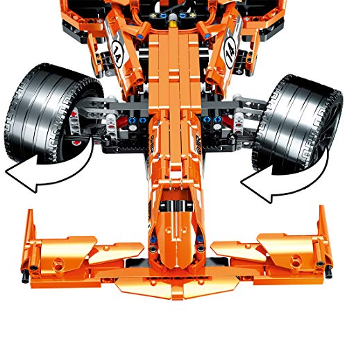 Foxom Technik Bausteine Formel F1 Supersportwagen, 1396 Teile 1:12 Racing Auto Technic Bausteine Konstruktionsspielzeug… – Bild 3