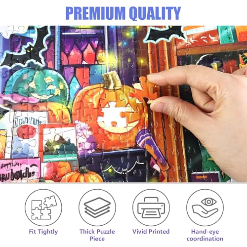 1000 Piece Halloween Jigsaw Puzzle for Adults, Ghost Candy Shop Theme - image 4