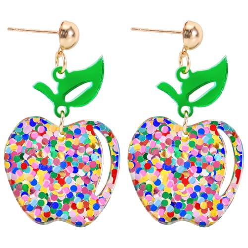 Teacher Earrings for Women Cute Apple Earrings Teacher Appreciation Gifts Back to School Teacher Gift Thank You Teacher Christmas Birthday Gifts Classroom Accessories