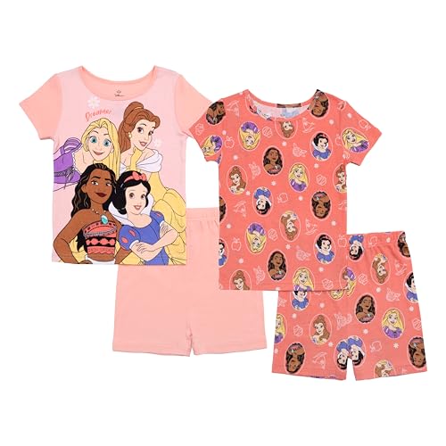 La mejor selección de Pijamas de una pieza para Niña los más solicitados. 45 Disney - Conjunto de Pijama de algodón de 4 Piezas para niñas, Suave y Lindo para niños, Princesa Selfie, 3 Años