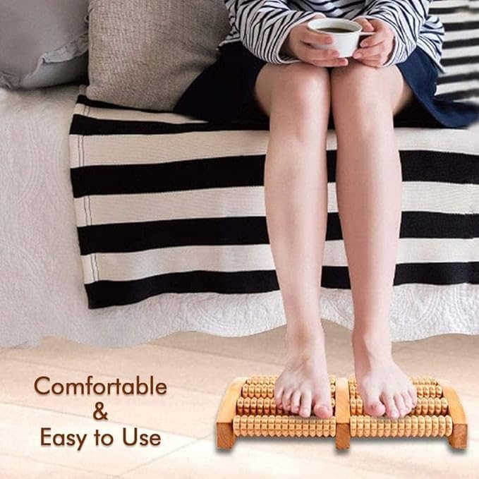 SHOPOLIFE Wooden Roller Foot Massager Body Stress Buster & Accupressure Point Device Relaxation Health Care Product Foot Massager and Legs Pain Relief (1 Pc) SHOPOLIFE Wooden Roller Foot Massager Body Stress Buster & Accupressure Point Device Relaxation Health Care Product Foot Massager and Legs Pain Relief (1 Pc)