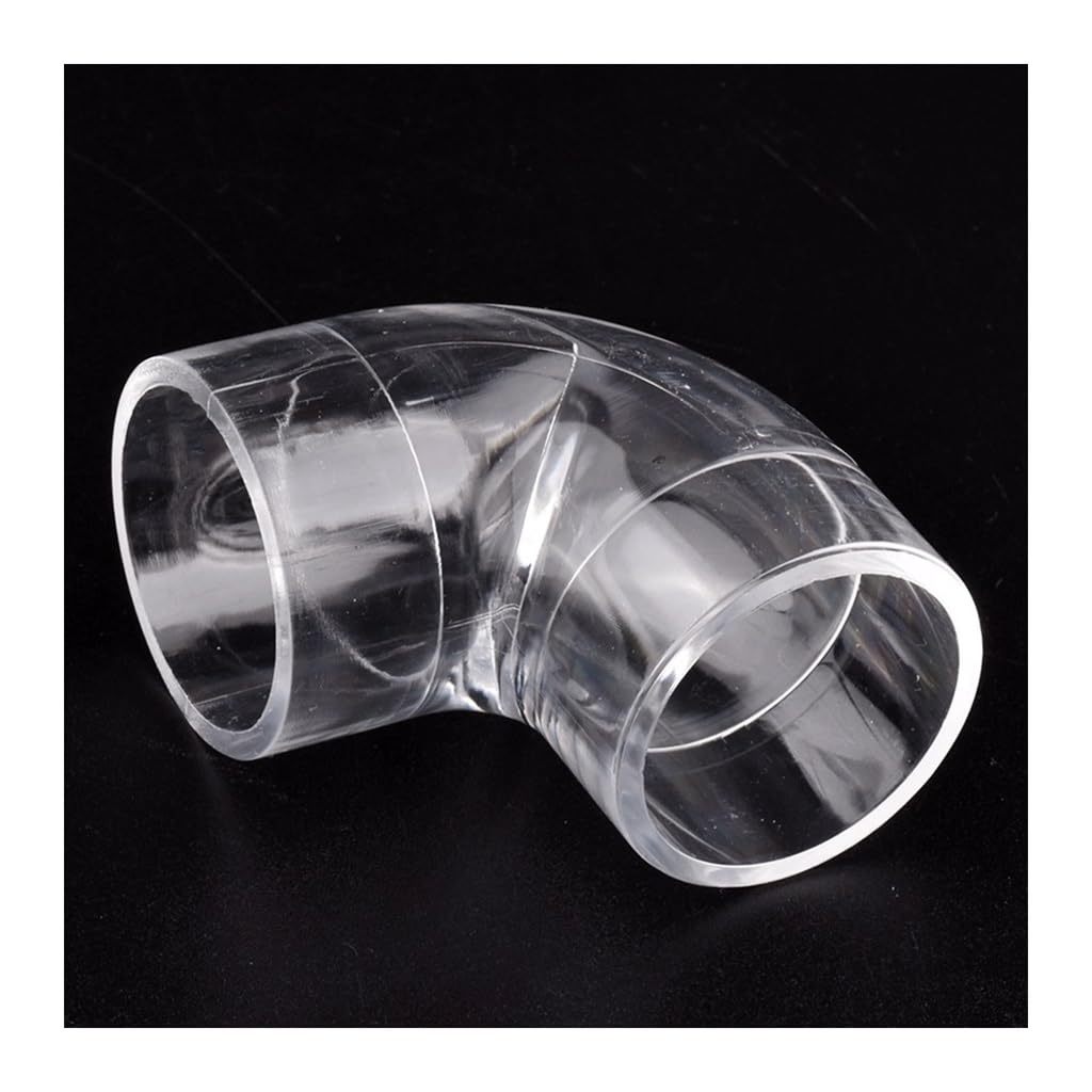 Acrylic Elbow Transparent Tube Fittings for Aquarium and Garden Water Pipe Connectors - 1pc(20mm)