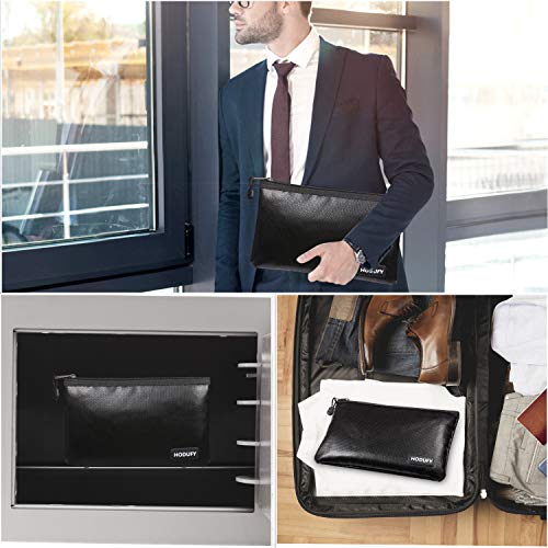 Fireproof Money Bag - 10.6"x6.7" & 5"x8" Small Fireproof Bags, Bank Deposit & Passport Safe Storage Envelope