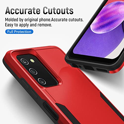 Image of for Samsung Galaxy A03S Case with HD Screen Protector, Red