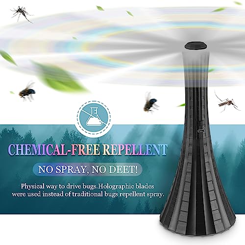 Image of Fly Fans for Tables Rechargeable, Flies Fan USB, Fly Repellent Outdoor Patio to Keep Bugs Away by Soft Blades, Food Fans for Camping, Picnic, Fishing, 6PCS