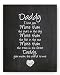 Daddy Gift, Daddy Quote Sign, Daddy Quotes, Best Daddy Gift Chalkboard Print - Unique Gift for Dad & the Perfect Father's Day Gift - Beautiful Typography Artwork - 8x10"