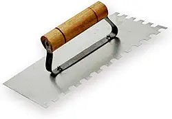 Desempenadeira Dentada Aço Cabo Madeira Alvenaria 120x240mm