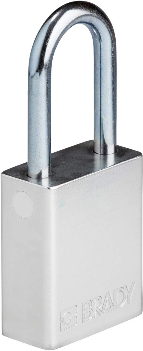 Brady SafeKey Lockout Padlock Aluminum Silver 1.5" Steel Shkl Keyed Alike 6 Pk