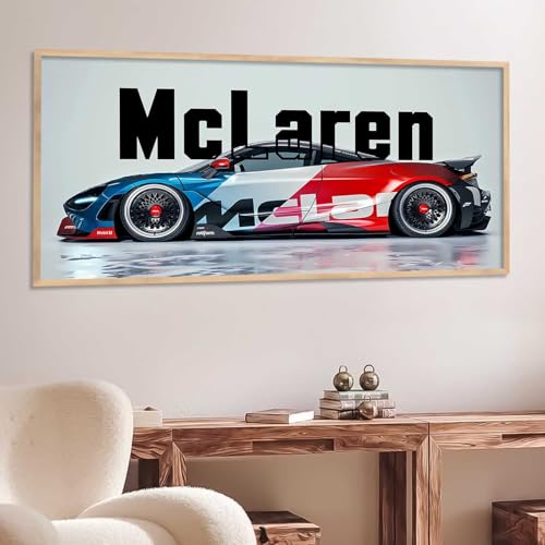 Image of kotart Sports Car Framed Posters Gift Items for Boys Room Wall Decoration Bedroom Living Room Office Studio Decor | Car Poster Frame for Wall Decor Set Of 1 Size (10 x 19 inch)