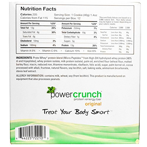 Power Crunch Chocolate Mint barras de snack 12 u miniatura 2