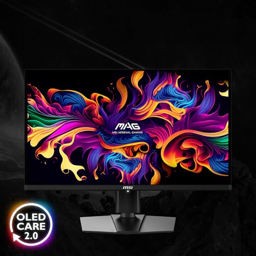 msi, MAG 271QP QD-OLED X28, 27-Inch, WQHD, 2560x1440, Gaming Monitor, Quantum Dot OLED Panel, 280Hz, 0.03ms, DisplayHDR True Black 400, HDMI 2.1, DP 1.4a, USB C (15WPD), Tilt/Height Adjustable, Black - image 7
