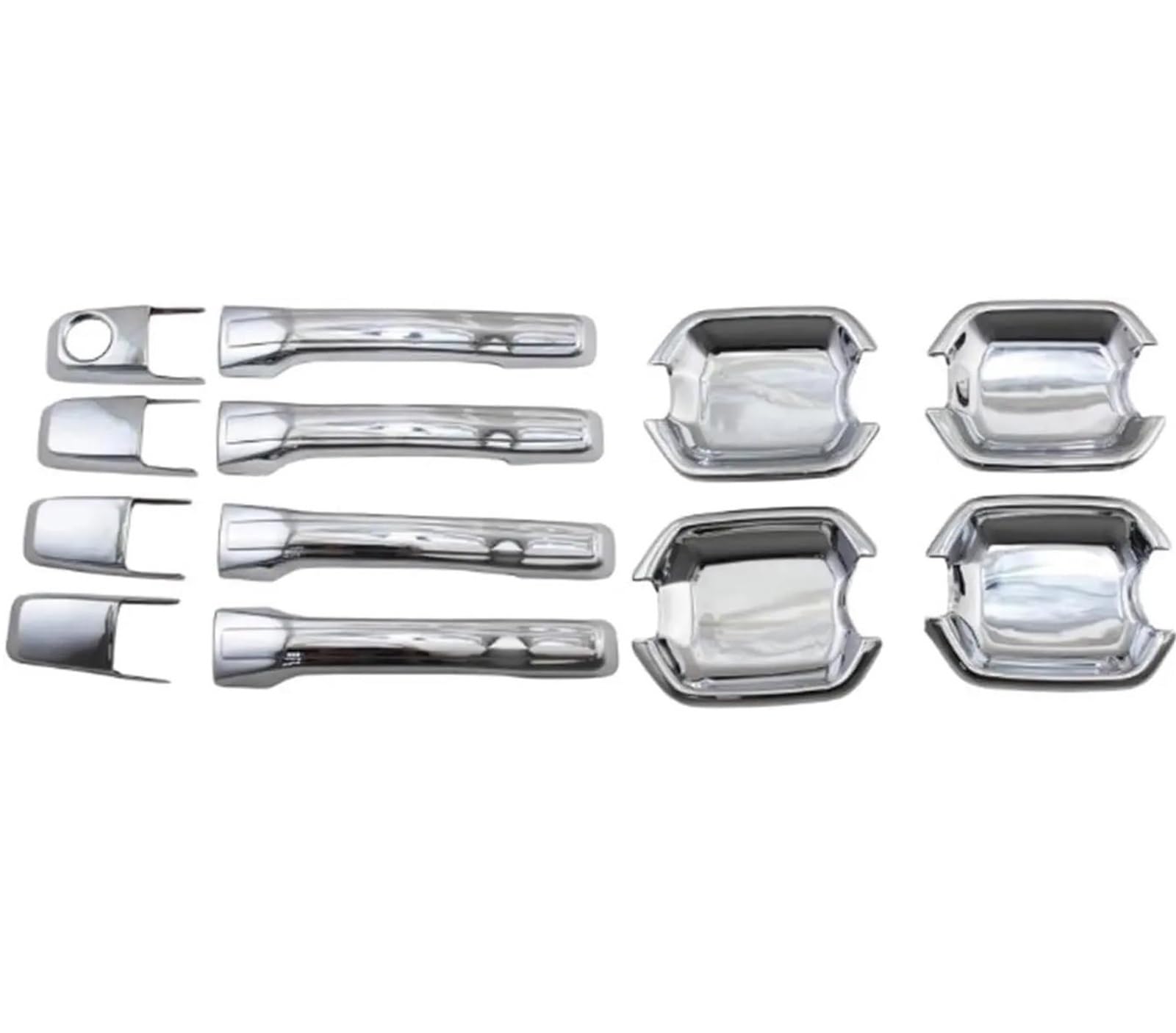 YUEYZHK Chrome Plated Door Handle Bowl Cover Trim Paste for Mitsubishi for Pajero V73 2001 2002 2003 2004 2005 and