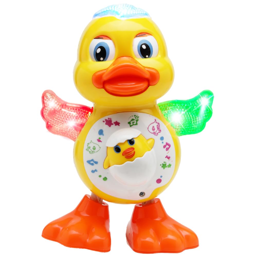 GY-3004 Dancing Duck Toy with Vibrant Light Effect & Musial Sound | Best Dancing Toy Gifts/Toddlers/Babies/Girls/Boys | Yellow Color, Power Source: 3xAA Battery (Not Included)