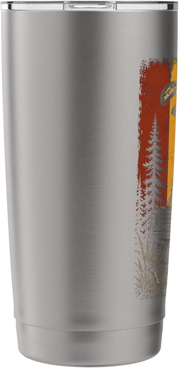 Funny Bigfoot Plumber Carrying Pipe Wrench Sunset Plumbing Stainless Steel Insulated Tumbler image 4