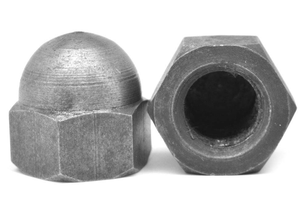 5/16-18 Coarse Thread Acorn Nut 2 Piece Low Carbon Steel Plain Finish Pk 100