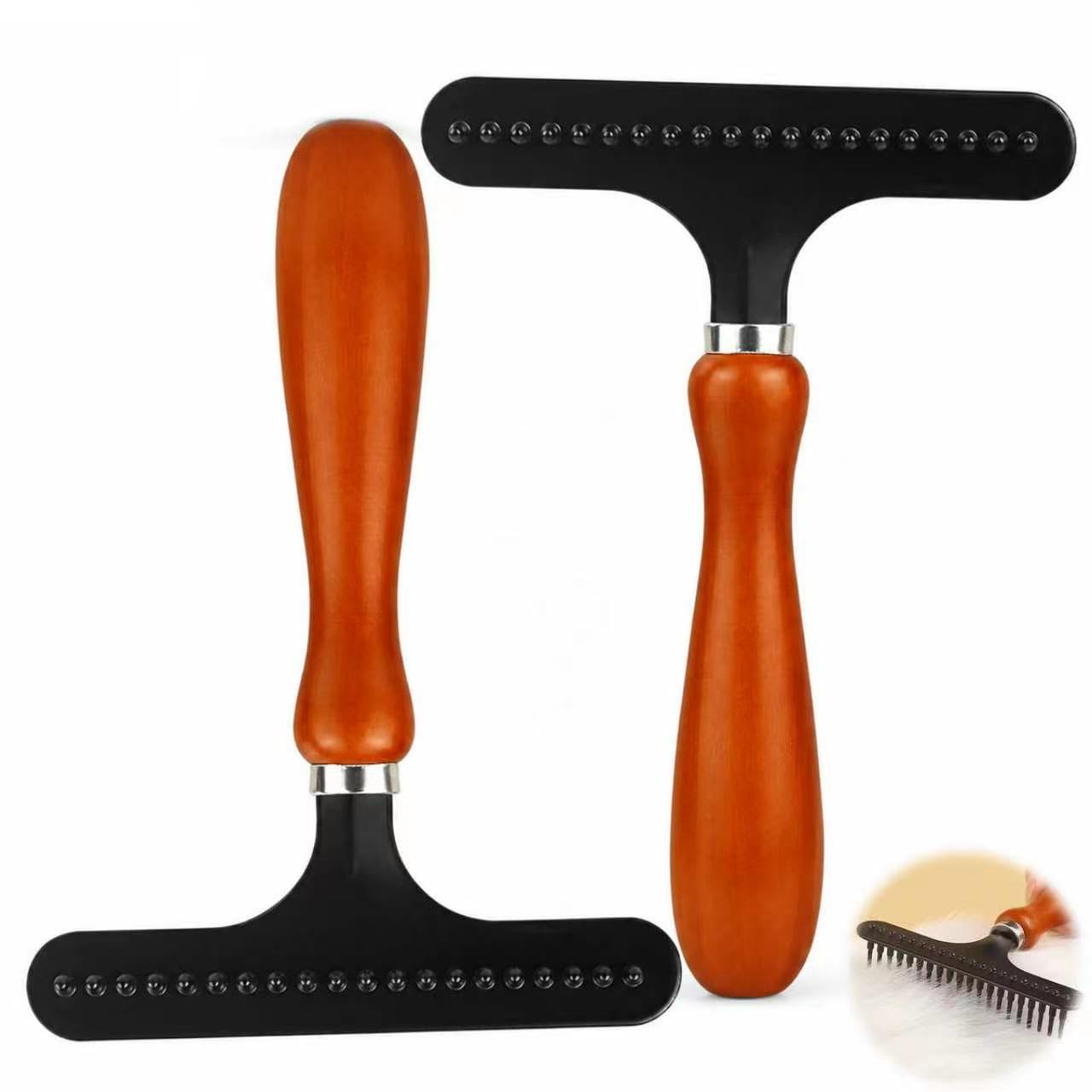2 PCS Pet Carpet Rake, Professional Wide Tooth Hair Detangling Comb