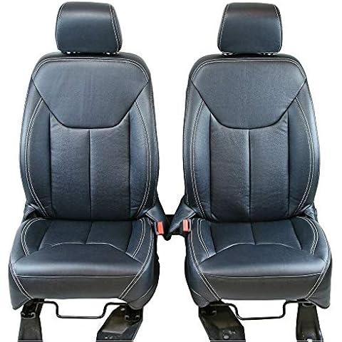 Sierra Offroad Seat Cover Kit for Wrangler JK 2013-2018 4DR, Front & Rear 60/40 Split, Leatherette, Black Cover