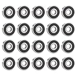 20 Stück Kugellager 6mm Innendurchmesser 626 RS Lager Set, Rillenkugellager 6x19x6mm doppelt abgedichtet aus Kohlenstoffstahl, Präzisionslager für Oberfräse 19 mm, Maschinen & DIY Anwendungen