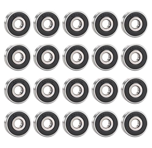 20 Stück Kugellager 6mm Innendurchmesser 626 RS Lager Set, Rillenkugellager 6x19x6mm doppelt abgedichtet aus Kohlenstoffstahl, Präzisionslager für Oberfräse 19 mm, Maschinen & DIY Anwendungen