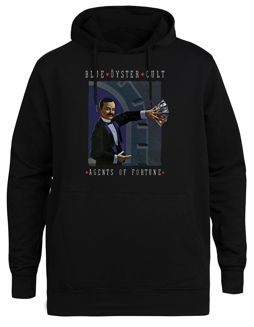 Blue Ã–Yster Cult Agent of Fortune Veste À Capuche Écologique Unisexe Noire À Capuche