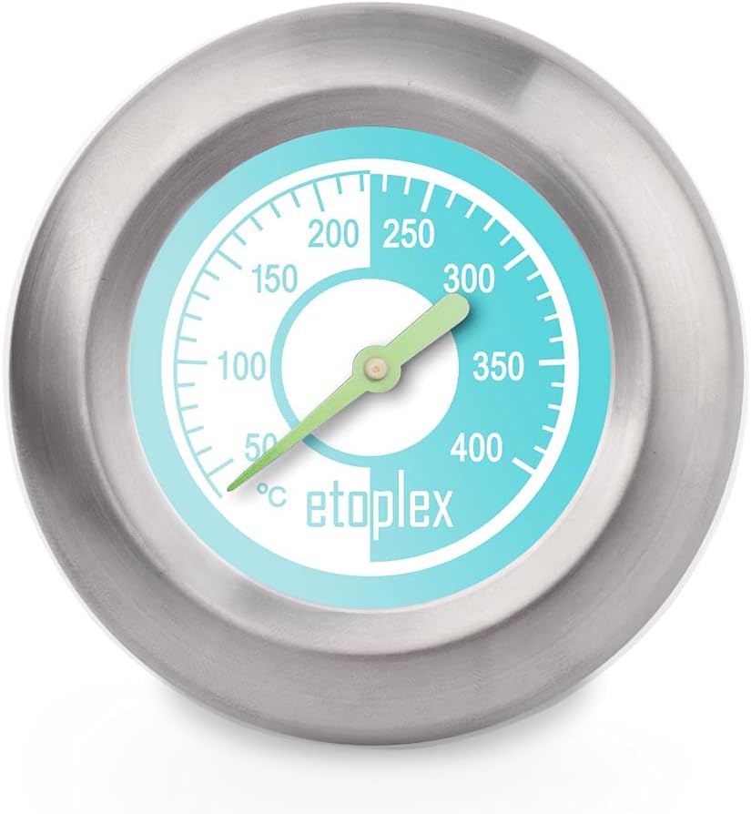ETOPLEX Thermometer für Grill, Smoker, Räucherofen und Grillwagen (Up