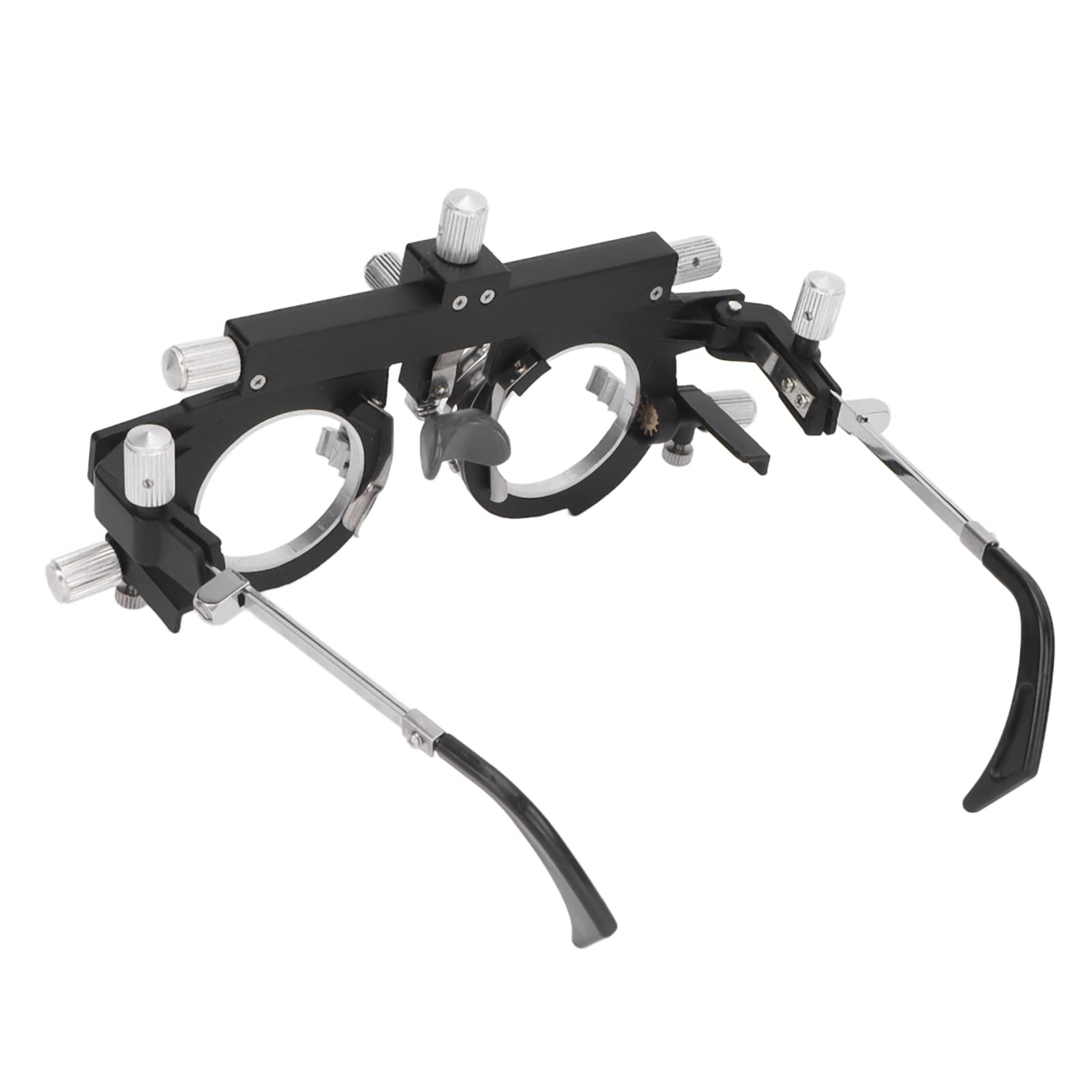 Monture de Lentille D'essai Optique à Rotation à 360°, Lunettes de Test Oculaire Optométrie Opticien avec PD Réglable 48~80 Mm Longueur de la Branche et Repose-nez pour L'école