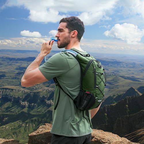 Image of Lightweight Hydration Backpack, Running Backpack with 2L Water Bladder, Hydro Water Daypack for Cycling Hiking Rave for Men Women