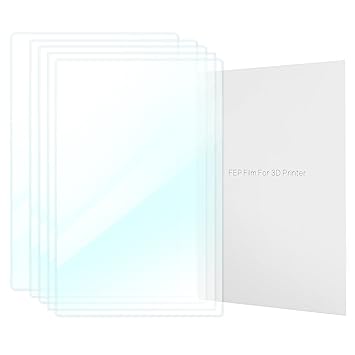 FEP Film Release Film (5Pcs 200x140x0.15mm), BAVIHOR Film Replacement for ANYCUBIC Photon, Photon S, HALOT-ONE, ELEGOO Mars, LCD SLA DLP 3D Printer