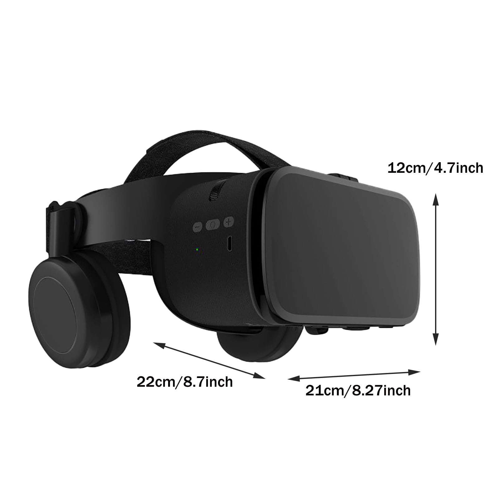 Occhiali VR (Distanza Interpupillare Regolabile), Visore per Realtà Virtuale, Telefono Compatibile da 4,5-6,3 Pollici, FOV120°+Facile da Indossare, per Film, TV E Videogiochi,Black
