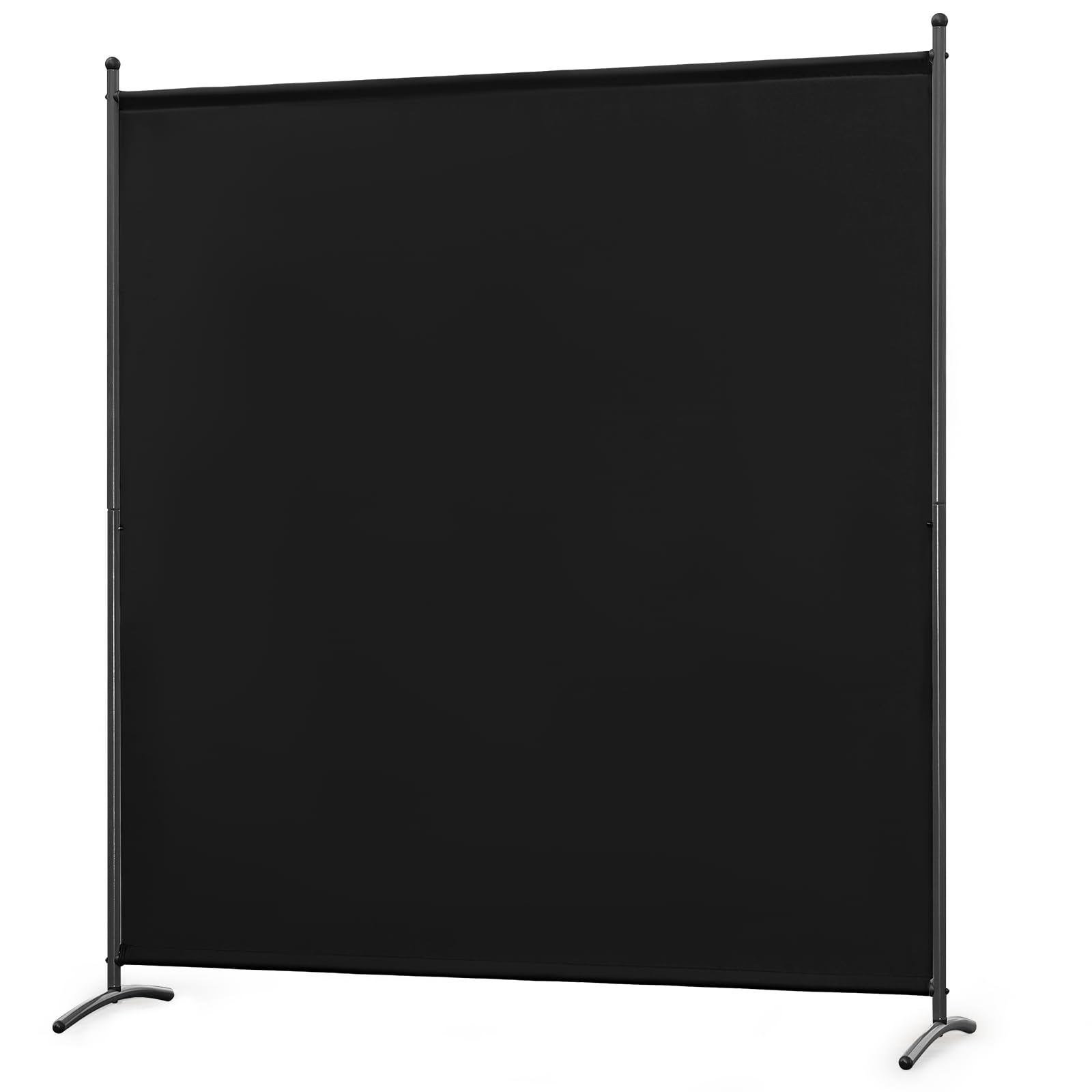 Angel Living Mampara divisoria de 1 Panel, mamparas Protectoras, mampara Plegable, separadores de ambientes, jardín, mamparas de privacidad para Exteriores para Patio Negro 162 x 180 cm