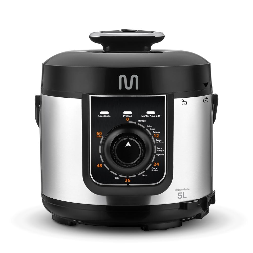 Panela de Pressão Elétrica 5L com Função de Manter Aquecido, 220V 900W Inox Multi - GO084