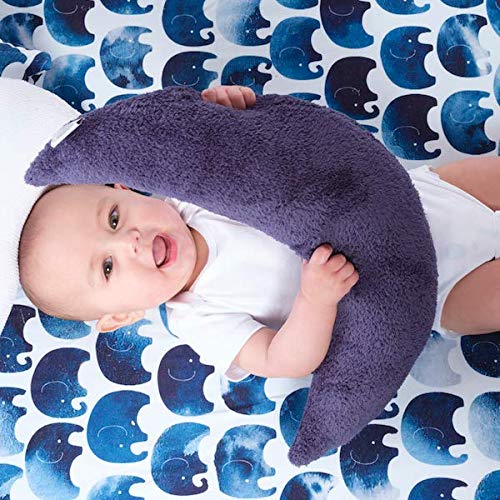 Image of Oilo Crib Sheet, Breathable 100% Turkish Cotton Fitted Jersey, 300 Thread Count, Machine Washable, Fits Standard Crib (28 inch x 52 inch x 6 inch), Toddler Bedding, Girl, Boy, & Neutral Nursery Design, Elephant