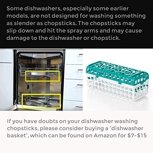 Goldage 5 paar eetstokjes van glasvezel, vaatwasmachinebestendig (Japans minimalisme - drijvend bloemen) - Image 8