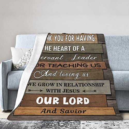 Buugviil Pastor Appreciation Gifts Pastor Blanket Bible Verse Christian Lion Prayer Religious Throw Blankets For Couch Sofa Bed Warm Gifts 60*80 In #TOP1