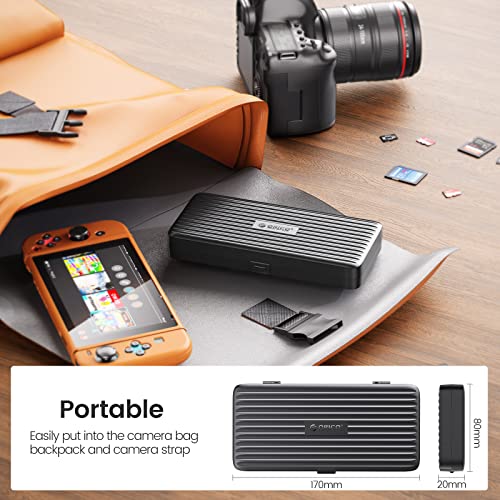 ORICO SD Card Holder, Water-Resistant SD Card Storage, Professional Anti-Shock Memory Card Carrying Case for 16 Micro SD SDXC SDHC + 16 SD SDXC... - Image 6